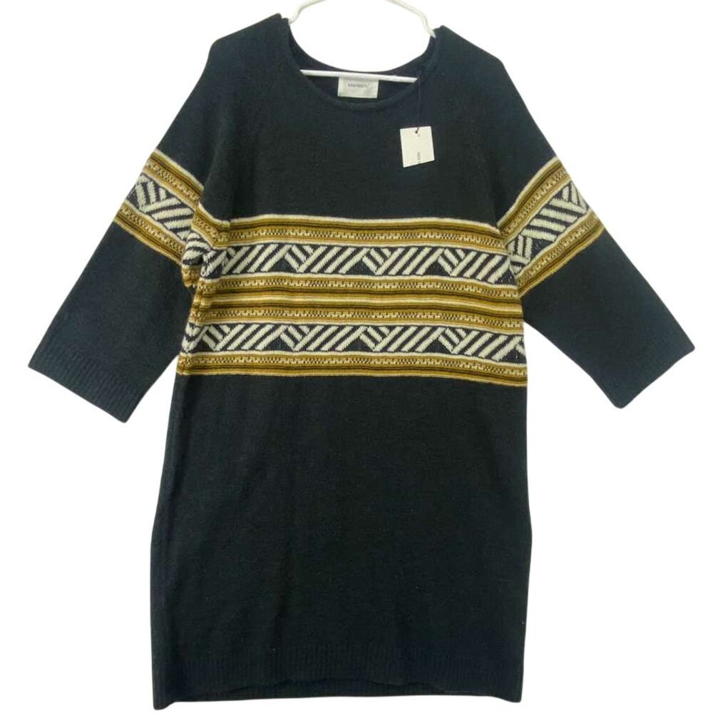 Sita Murt Knitted Gray Sweater Dress Sz 40